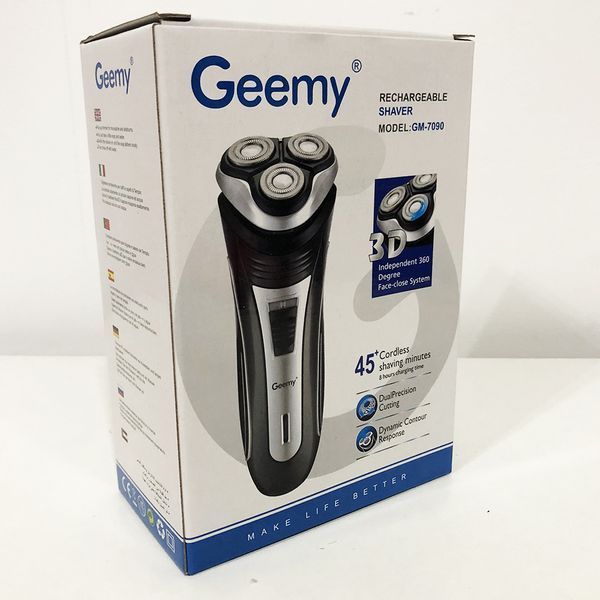 Електробритва GEEMY GM-7090 3 в 1 тример, бездротова електробритва, Тример для вусів. Колір: синій 00015135 фото