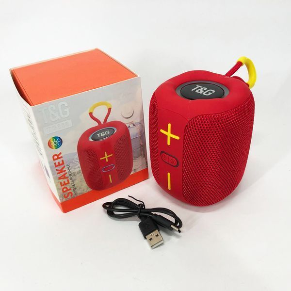 Портативная Bluetooth колонка TG658 8W с RGB подсветкой, колонка для вечеринки. Цвет: красный 00017249 фото