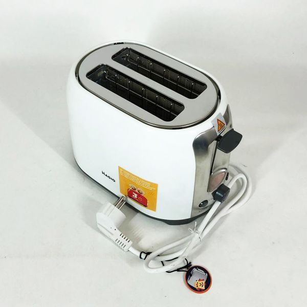 Тостер MAGIO MG-272W 750 Вт, тостер кухонный, тостеры для дома, тостерница, сэндвич-тостеры. Цвет: белый 00019796 фото