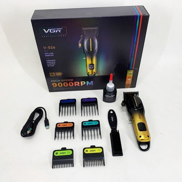 Аккумуляторная машинка для стрижки vgr v-026 gold. цвет: золотой 00014895 фото