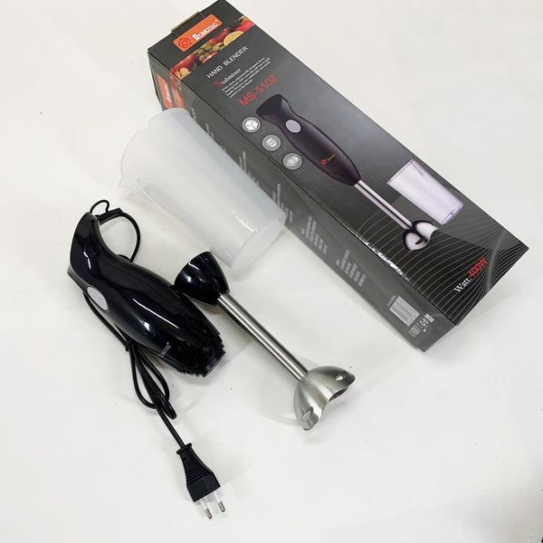 Блендер погружной ручной с чашей DOMOTEC MS-5102 400 W, Красивый погружной блендер для дома 00019083 фото