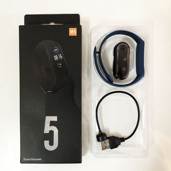 Фитнес браслет Smart Watch M5 Band Classic Black смарт часы-трекер. Цвет: синий 00022402 фото