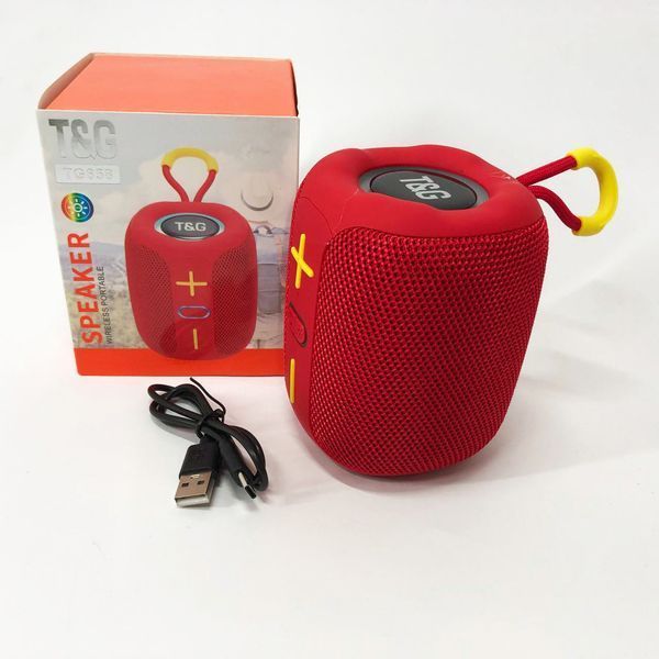 Портативная Bluetooth колонка TG658 8W с RGB подсветкой, колонка для вечеринки. Цвет: красный 00017249 фото