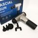 Аккумуляторный массажер fascial gun kh-320 портативный ручной ударный мышечный пистолет 4 насадки серый 00015543 фото 23