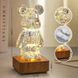 3D лампа Кришталевий Ведмедик Феєрверк Ведмідь Bearbick декоративний скляний нічник світлодіодний світильник 16 кольорів LED 00024437 фото 4