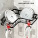 Кутова полиця для ванної кімнати із нержавіючої сталі Corner shower caddy Чорного кольору 00014032 фото 4