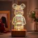 3D лампа Кришталевий Ведмедик Феєрверк Ведмідь Bearbick декоративний скляний нічник світлодіодний світильник 16 кольорів LED 00024437 фото 1