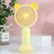 Портативный аккумуляторный мини вентилятор с ушками и RGB подсветкой Mini Fan (SQ-2165) Желтый 00018571 фото 1