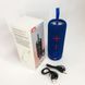 Портативна Bluetooth колонка TG619C FM-радіо USB/TF з ремінцем, блютуз колонка з підсвічуванням. Колір: синій 00017218 фото 8