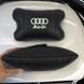 Автомобільна подушка для підголівника Audi &ndash; чорна натуральна шкіра 00016838 фото 8