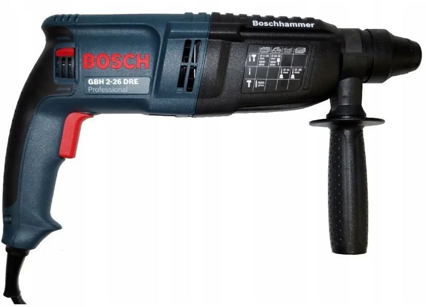 Перфоратор Bosch GBH 2-26 DRE (800 ВТ, 2.7 ДЖ), профессиональный перфоратор бош 00022775 фото