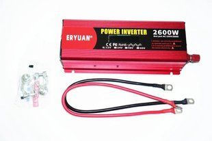 Преобразователь напряжения LCD Z1A с 12V на 220V 2600W чистый синус 00024653 фото