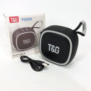 Портативная Bluetooth-колонка TG659 с ремешком, Блютуз колонка для улицы. Цвет: черный 00017250 фото