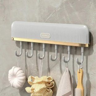 Клейкая вешалка с крючками,держатель для посуды с 6 крючками Plastic hook 00019278 фото