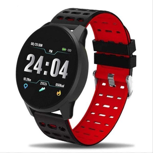 Фитнес трекер умные смарт часы UWatch 119 Plus с шагомером. Цвет: красный 00022477 фото
