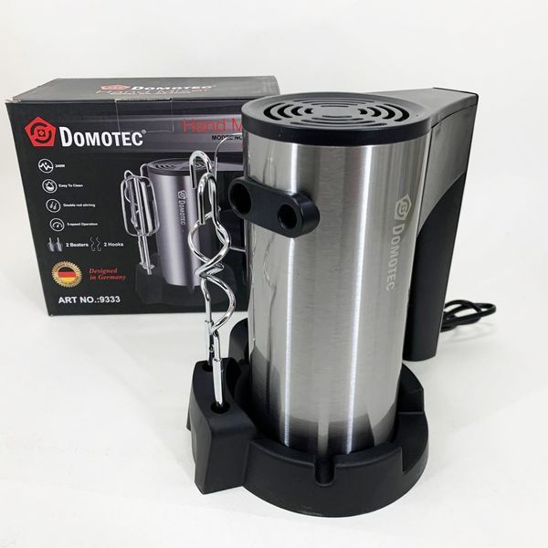 Миксер ручной DOMOTEC R6629A, 800W, 5 скоростей, с двумя насадками 00019044 фото
