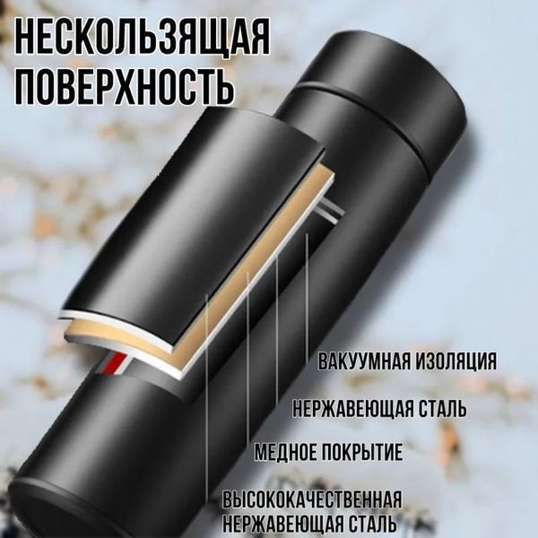 Термос UNIQUE UN-1006 500 мл с датчиком температуры, Термос с дисплеем. Цвет: черный 00018723 фото