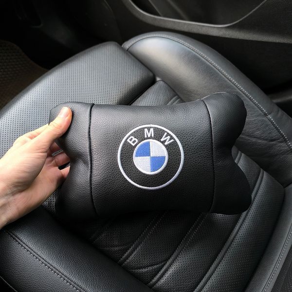Ортопедична авто подушка BMW з натуральної шкіри &ndash; для комфорту в машині 00016839 фото
