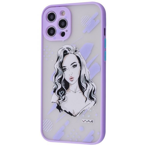 Чехол для Apple Iphone 12 Pro Max фиолетовый с сердечками 00023765 фото