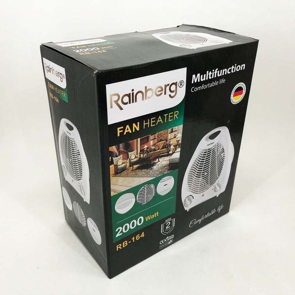 Тепловентилятор Rainberg RB-164 электрический обогреватель 2000 W 00012555 фото