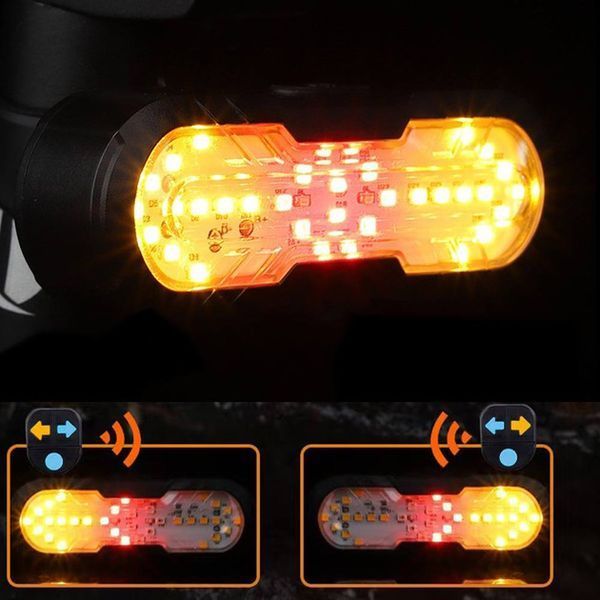 Велоліхтар CYGM-2229 STOP (red+yellow) із сигналом 00016908 фото