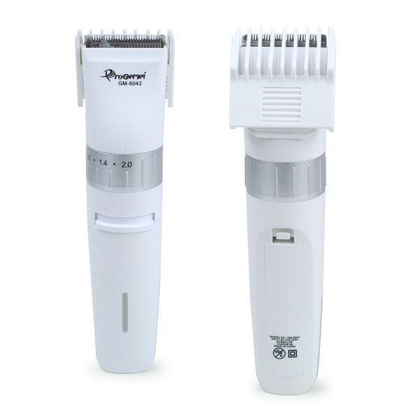 Аккумуляторная машинка для стрижки волос Gemei GM-6042, подстригательная машинка. Цвет: белый 00015335 фото