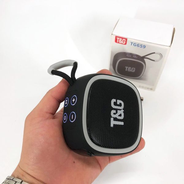 Портативная Bluetooth-колонка TG659 с ремешком, Блютуз колонка для улицы. Цвет: черный 00017250 фото