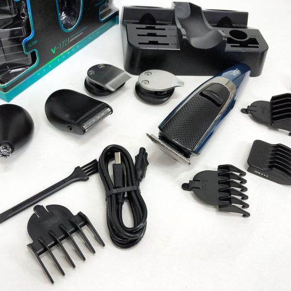 Машинка триммер 4в1 VGR V-172 для стрижки волос на аккумуляторе зарядка USB, электробритва для головы 00015408 фото