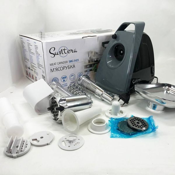 М'ясорубка Suntera SMG-5421B 1800 Вт, м'ясорубка електрична для м'яса, м'ясорубка для домашньої ковбаси 00018946 фото