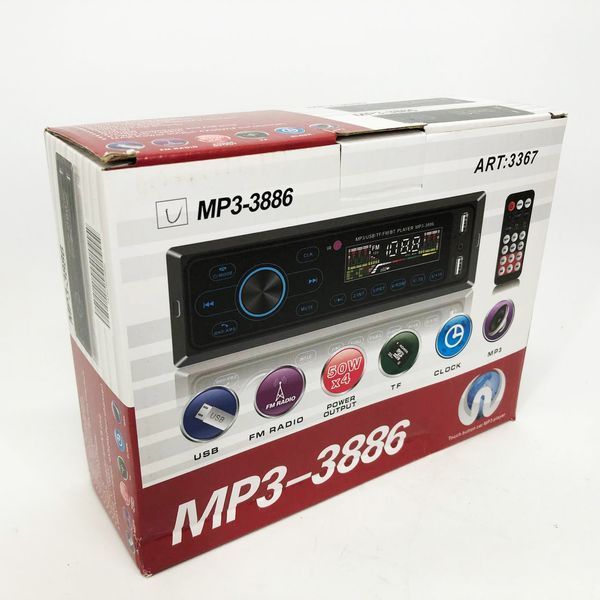 Автомагнітола з сенсорним дисплеєм MP3 3886 ISO 1DIN багатофункціональна, Мультимедіа для автомобіля 00016822 фото