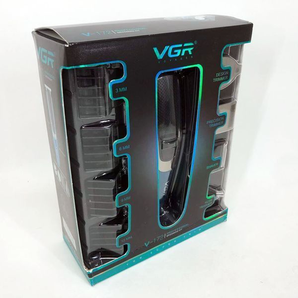 Машинка триммер 4в1 VGR V-172 для стрижки волос на аккумуляторе зарядка USB, электробритва для головы 00015408 фото