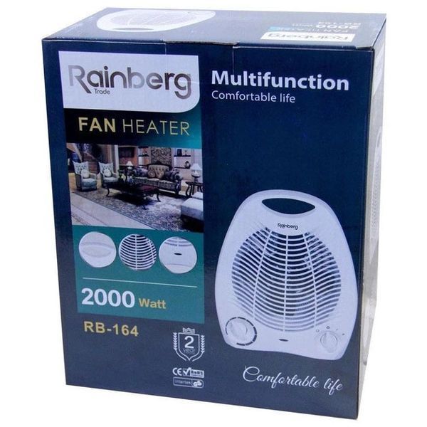 Тепловентилятор Rainberg RB-164 электрический обогреватель 2000 W 00012555 фото
