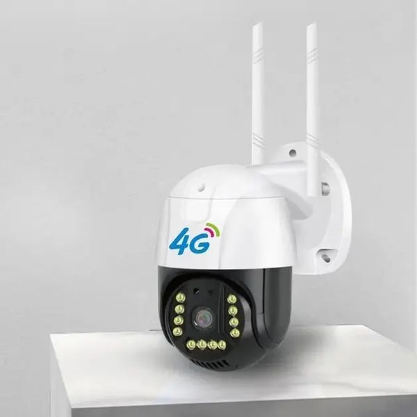 Камера зовнішнього відеоспостереження 4G Sim V380 PRO Вулична відеокамера IP 66 з нічною зйомкою 00017357 фото