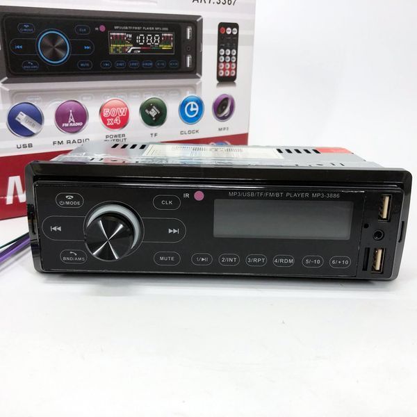 Автомагнітола з сенсорним дисплеєм MP3 3886 ISO 1DIN багатофункціональна, Мультимедіа для автомобіля 00016822 фото
