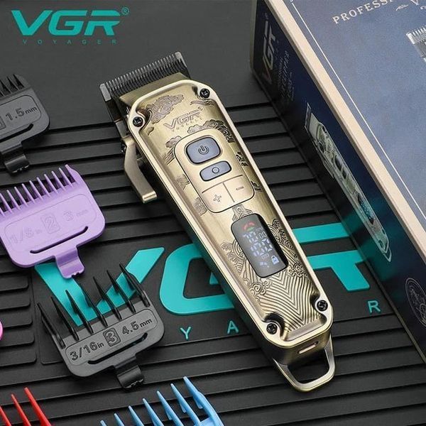 Машинка для стрижки волосся триммер для бороди VGR V-005, Машинка окантувальна, Підстригальна машинка 00014394 фото