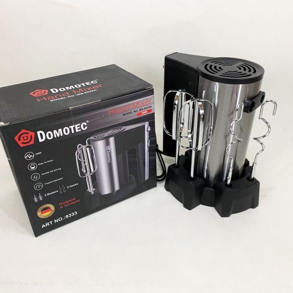Миксер ручной DOMOTEC R6629A, 800W, 5 скоростей, с двумя насадками 00019044 фото
