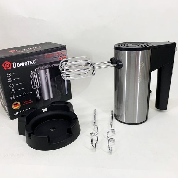 Миксер ручной DOMOTEC R6629A, 800W, 5 скоростей, с двумя насадками 00019044 фото