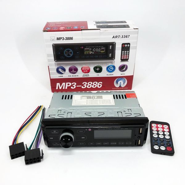 Автомагнітола з сенсорним дисплеєм MP3 3886 ISO 1DIN багатофункціональна, Мультимедіа для автомобіля 00016822 фото