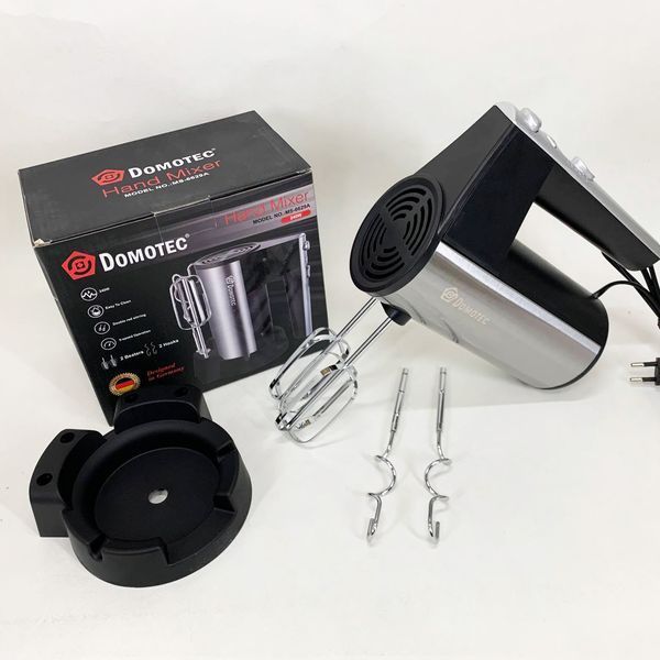Миксер ручной DOMOTEC R6629A, 800W, 5 скоростей, с двумя насадками 00019044 фото