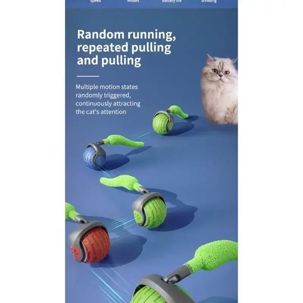 Мяч для кошек с пушистой гусеной подушкой,интерактивный забавный, Cat toy ball AND XL1247 00021914 фото
