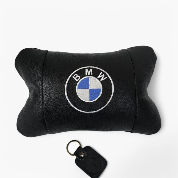 Ортопедична авто подушка BMW з натуральної шкіри &ndash; для комфорту в машині 00016839 фото