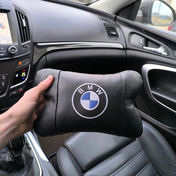Ортопедична авто подушка BMW з натуральної шкіри &ndash; для комфорту в машині 00016839 фото