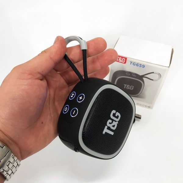 Портативная Bluetooth-колонка TG659 с ремешком, Блютуз колонка для улицы. Цвет: черный 00017250 фото