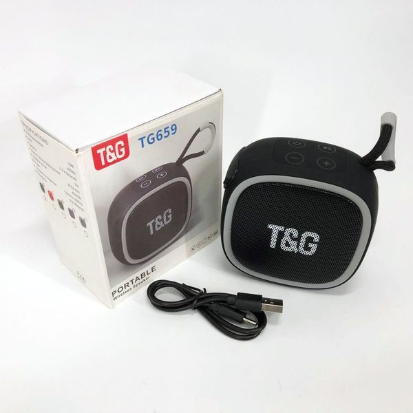 Портативная Bluetooth-колонка TG659 с ремешком, Блютуз колонка для улицы. Цвет: черный 00017250 фото
