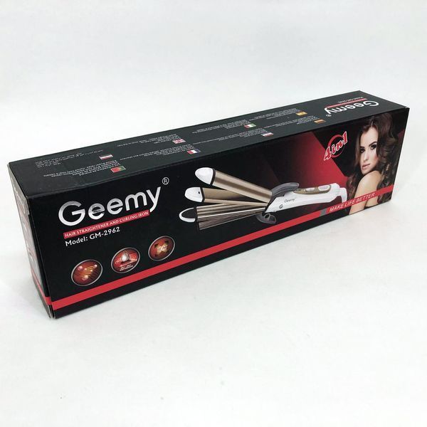 Выпрямитель для волос GEMEI GM-2962 4в1, плойка утюжок выпрямитель, профессиональный утюжок 00014309 фото