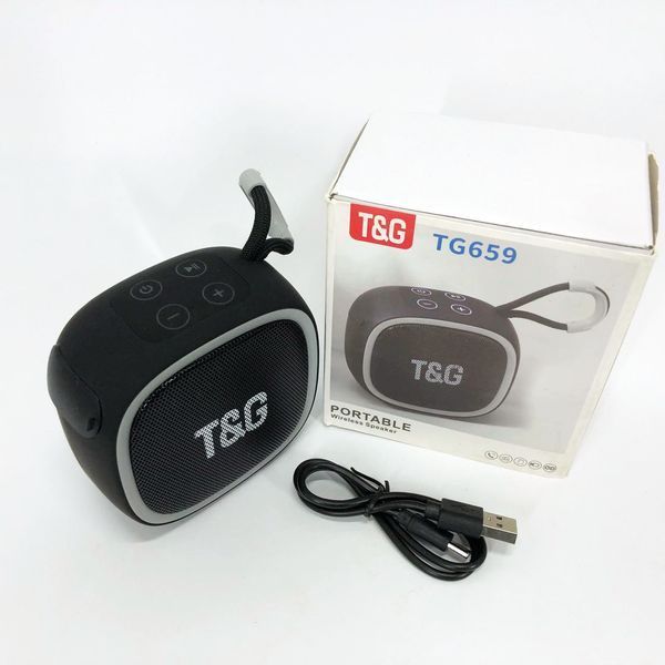 Портативная Bluetooth-колонка TG659 с ремешком, Блютуз колонка для улицы. Цвет: черный 00017250 фото