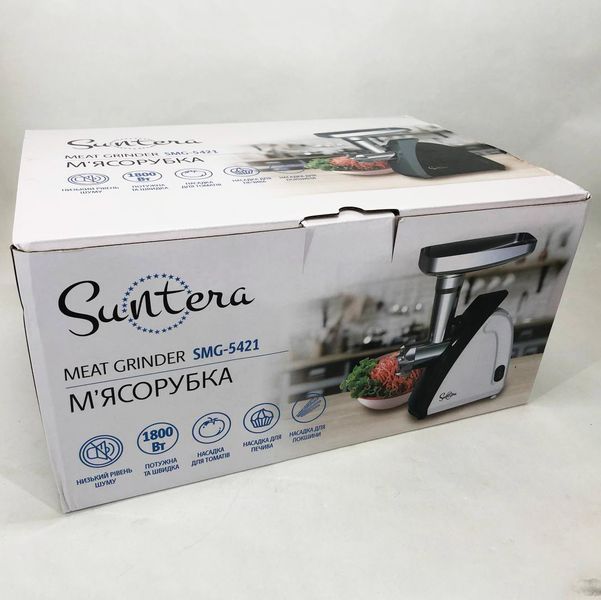 М'ясорубка Suntera SMG-5421B 1800 Вт, м'ясорубка електрична для м'яса, м'ясорубка для домашньої ковбаси 00018946 фото