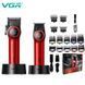 Набор VGR 2 в 1 V-001 V-977 RED, аккумуляторная машинка для стрижки и триммер. Цвет: красный 00014946 фото 1