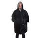 Толстовка плед з капюшоном і рукавами Huggle Hoodie оверсайз. Колір: чорний 00015826 фото 2