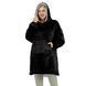 Толстовка плед з капюшоном і рукавами Huggle Hoodie оверсайз. Колір: чорний 00015826 фото 4
